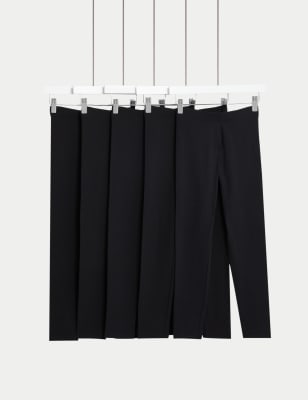 

Girls M&S Collection 5pk Cotton Rich Leggings (6-16 Yrs) - Black, Black