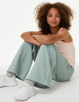 

Girls M&S Collection Cotton Rich Wide Leg Joggers (6-16 Yrs) - Khaki, Khaki