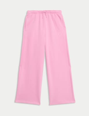 

Girls M&S Collection Wide Leg Cotton Rich Joggers (2-16 Yrs) - Pink, Pink