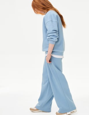 

M&S Collection Jogginghose mit hohem Baumwollanteil und weitem Bein (2-16 J.) - Blue, Blue