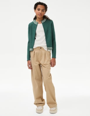 

Girls M&S Collection Cotton Rich Chino Trousers (6-16 Yrs) - Stone, Stone