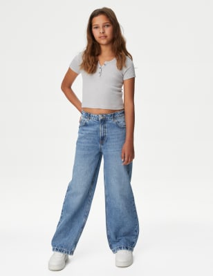 

Girls M&S Collection Wide Leg Denim Jeans (6-16 Yrs), Denim