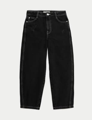 M&S Collection Girls Denim Jeans (6-16 Yrs) - 9-10Y - Black Denim, Black Denim,Denim