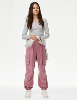 

Girls M&S Collection Pure Cotton Parachute Trousers (6-16 Yrs) - Pink, Pink