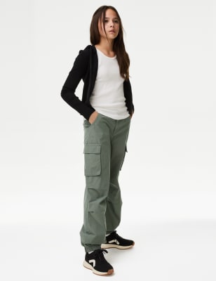 

Girls M&S Collection Pure Cotton Parachute Trousers (6-16 Yrs) - Khaki, Khaki