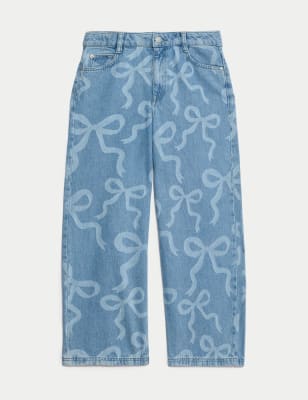 

M&S Collection Jeans de pata ancha denim con lazada (6-16 años), Denim