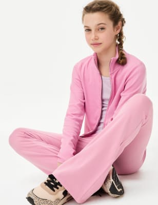 

M&S Collection Leggings mit hohem Baumwollanteil und ausgestelltem Bein (6-16 J.) - Pink, Pink