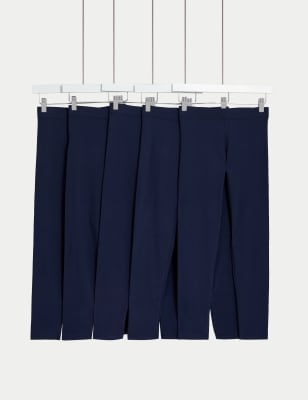 

Girls M&S Collection 5pk Cotton Rich Leggings (6-16 Yrs) - Navy, Navy