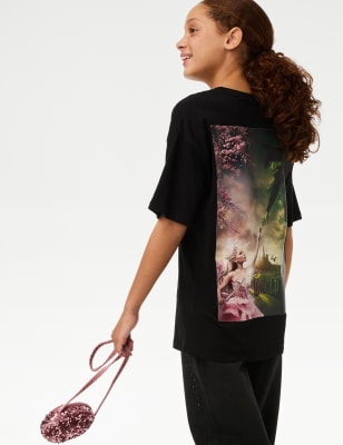 

M&S Collection T-Shirt aus reiner Baumwolle mit Wicked™-Motiv (6-16 J.) - Black, Black