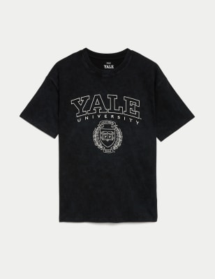 

Girls M&S Collection Pure Cotton Yale University Slogan T-Shirt (6-16 Yrs) - Charcoal, Charcoal