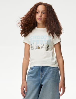 

Girls M&S Collection Pure Cotton Snoopy™ T-Shirt (6-16 Yrs) - Ivory, Ivory