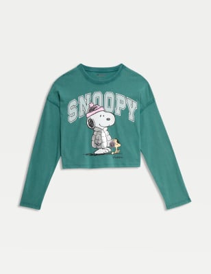 

Girls M&S Collection Pure Cotton Snoopy™ Top (6-16 Yrs) - Green Mix, Green Mix