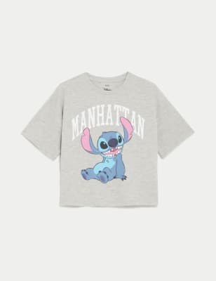 

Girls M&S Collection Cotton Rich Lilo & Stitch™ T-Shirt (6-16 Yrs) - Grey Marl, Grey Marl