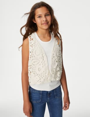 

Girls M&S Collection Knitted Waistcoat (6-14 Yrs) - Ivory, Ivory