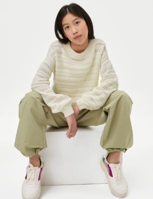 

M&S Collection Strickpullover aus reiner Baumwolle (6-16 J.) - Ivory, Ivory