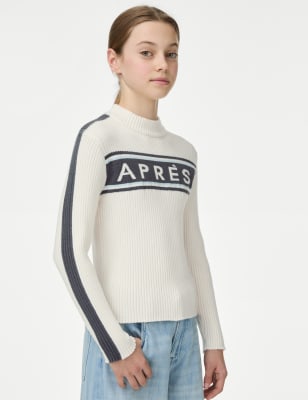 

Girls M&S Collection Apres Ski Knitted Jumper (6-16 Yrs) - Ecru, Ecru