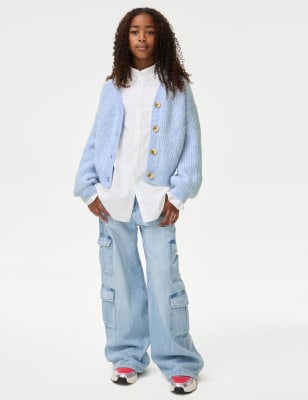 

Girls M&S Collection Chunky Knitted Cardigan (6-16 Yrs), Blue