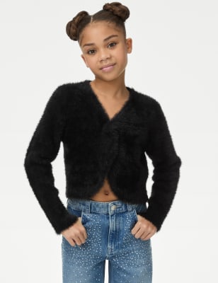 

Girls M&S Collection Fluffy Jumper (6-16 Yrs) - Black, Black