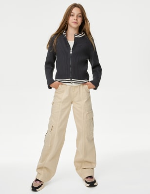 

M&S Collection Cárdigan de punto con cremallera (6-16 años) - Charcoal, Charcoal