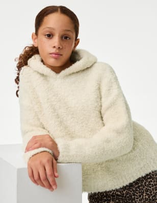 

Girls M&S Collection Boucle Knit Hoodie (6-16 Yrs) - Ecru, Ecru