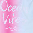 Sustainable Ocean Vibe Slogan Swimsuit (3-16 Years), PINK MIX, swatch