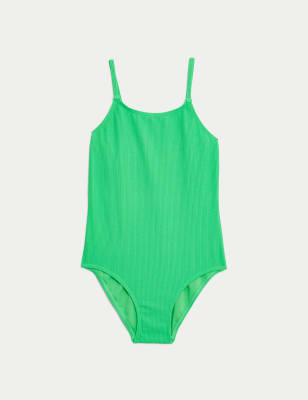 

Girls M&S Collection Crinkle Swimsuit (6-16 Yrs) - Green, Green