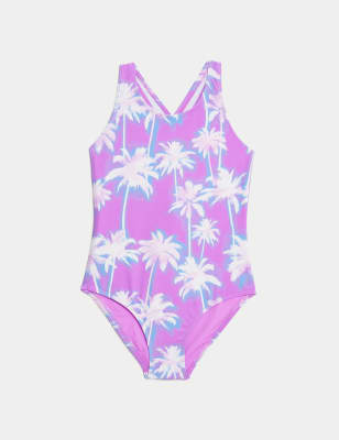 

Girls M&S Collection Printed Swimsuit (6-16 Yrs) - Purple Mix, Purple Mix