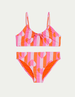 

Girls M&S Collection nPrinted Tie Front Bikini (6-16 Yrs) - Pink Mix, Pink Mix