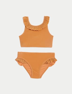 

Girls M&S Collection Sparkle Frill Bikini (6-16 Yrs) - Orange, Orange
