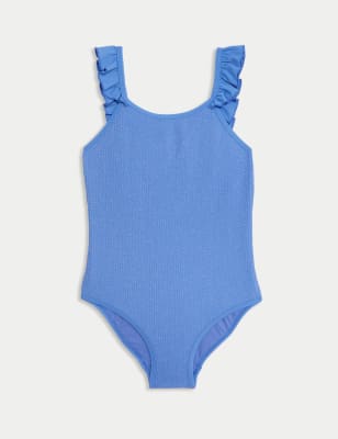 

Girls M&S Collection Glitter Textured Swimsuit (6-16 Yrs) - Blue, Blue