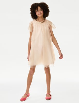 

Girls M&S Collection 2pc Sequin Dress with Cape (7-16 Yrs) - Blush, Blush