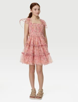 

Girls M&S Collection Floral Dress (6-16 Yrs) - Coral, Coral