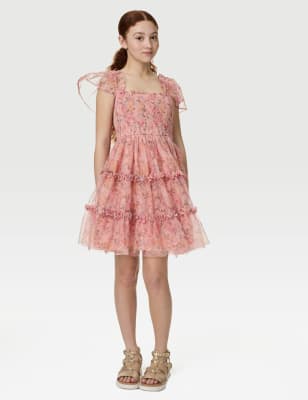 

M&S Collection Vestido floral (6-16 años) - Coral, Coral