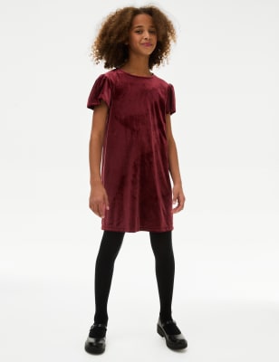 

Girls M&S Collection Velvet Dress (6-16 Yrs) - Red, Red