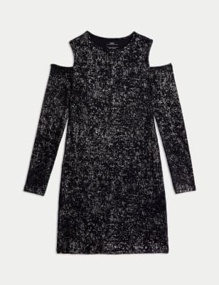 

Girls M&S Collection Cotton Rich Foil Dress (6-16 Yrs) - Carbon, Carbon