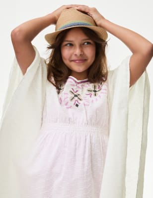 

Girls M&S Collection Pure Cotton Embroidered Kaftan (6-16 Yrs) - Ivory Mix, Ivory Mix