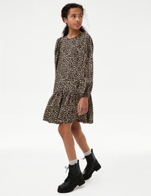 

Girls M&S Collection Leopard Dress (6-16 Yrs) - Neutral, Neutral