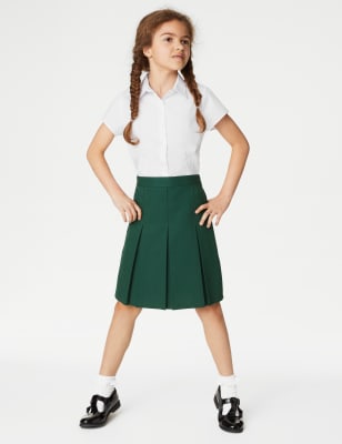 

Girls M&S Collection Girls' Permanent Pleats School Skirt (2-16 Yrs) - Green, Green