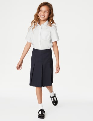 

Girls M&S Collection Girls' Slim Fit Permanent Pleats School Skirt (2-18 Yrs) - Navy, Navy