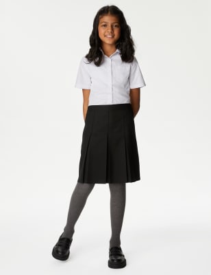 

Girls M&S Collection Girls' Slim Fit Permanent Pleats School Skirt (2-18 Yrs) - Black, Black