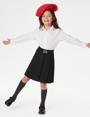 

Girls M&S Collection Girls' Permanent Pleats School Skirt (2-16 Yrs) - Black, Black