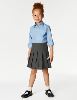 

Girls M&S Collection 2pk Girls' Plus Fit Pleated School Skirts (2 - 18 Yrs) - Grey, Grey