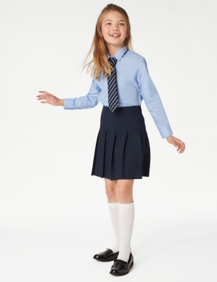 

Girls M&S Collection 2pk Girls' Crease Resistant School Skirts (2-16 Yrs) - Navy, Navy