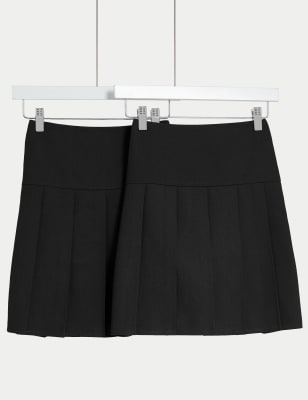 

M&S Collection Pack de 2 faldas escolares plisadas para chicas (2-18 años) - Black, Black