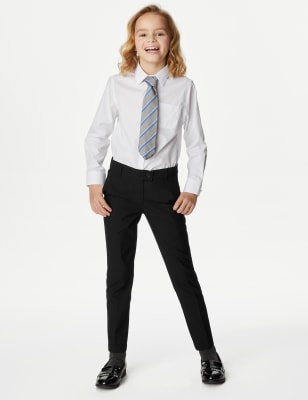 

Girls M&S Collection 2pk Girls' Slim Leg Longer Length School Trousers (2-18 Yrs) - Black, Black