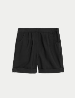 

Girls M&S Collection Girls' Turn Up School Shorts (2-16 Yrs) - Black, Black