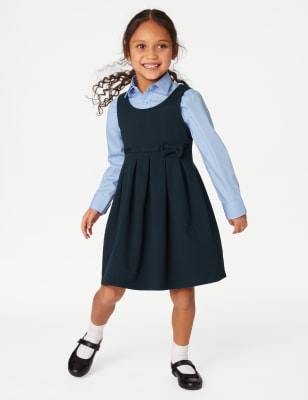 

M&S Collection Pack de 2 pichis escolares de punto con lazo para chicas (2-12 años) - Navy Mix, Navy Mix