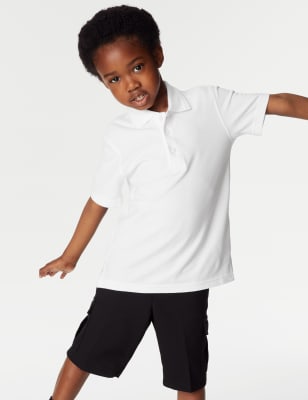 

Boys M&S Collection 2pk Boys' Stain Resist School Polo Shirts (2-16 Yrs) - White, White