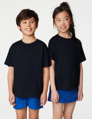 

M&S Collection Unisex-T-Shirt für die Schule aus reiner Baumwolle (2-16 Jahre) - Dark Navy, Dark Navy
