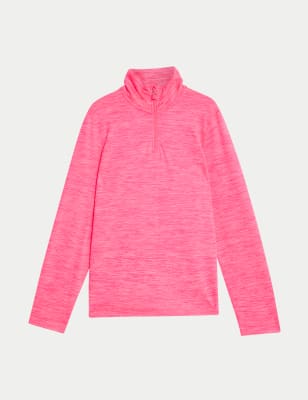 

Girls Goodmove Half Zip Sports Top (6-16 Yrs) - Pink, Pink